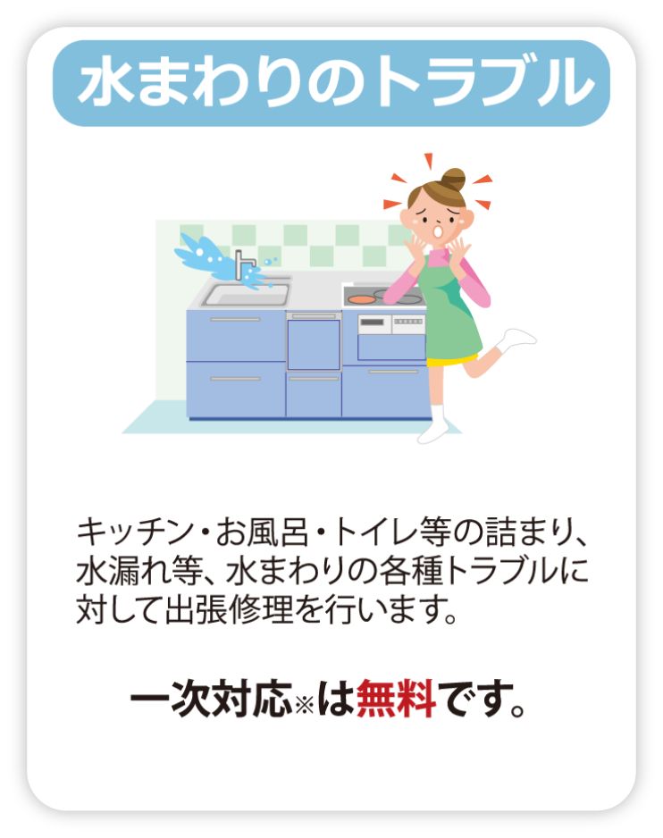 水まわりのトラブル