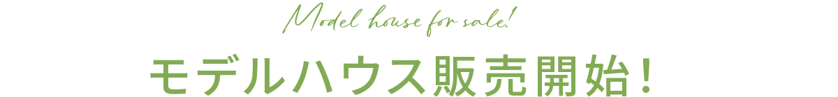 モデルハウス販売開始 