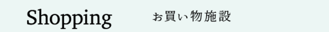 お買い物施設