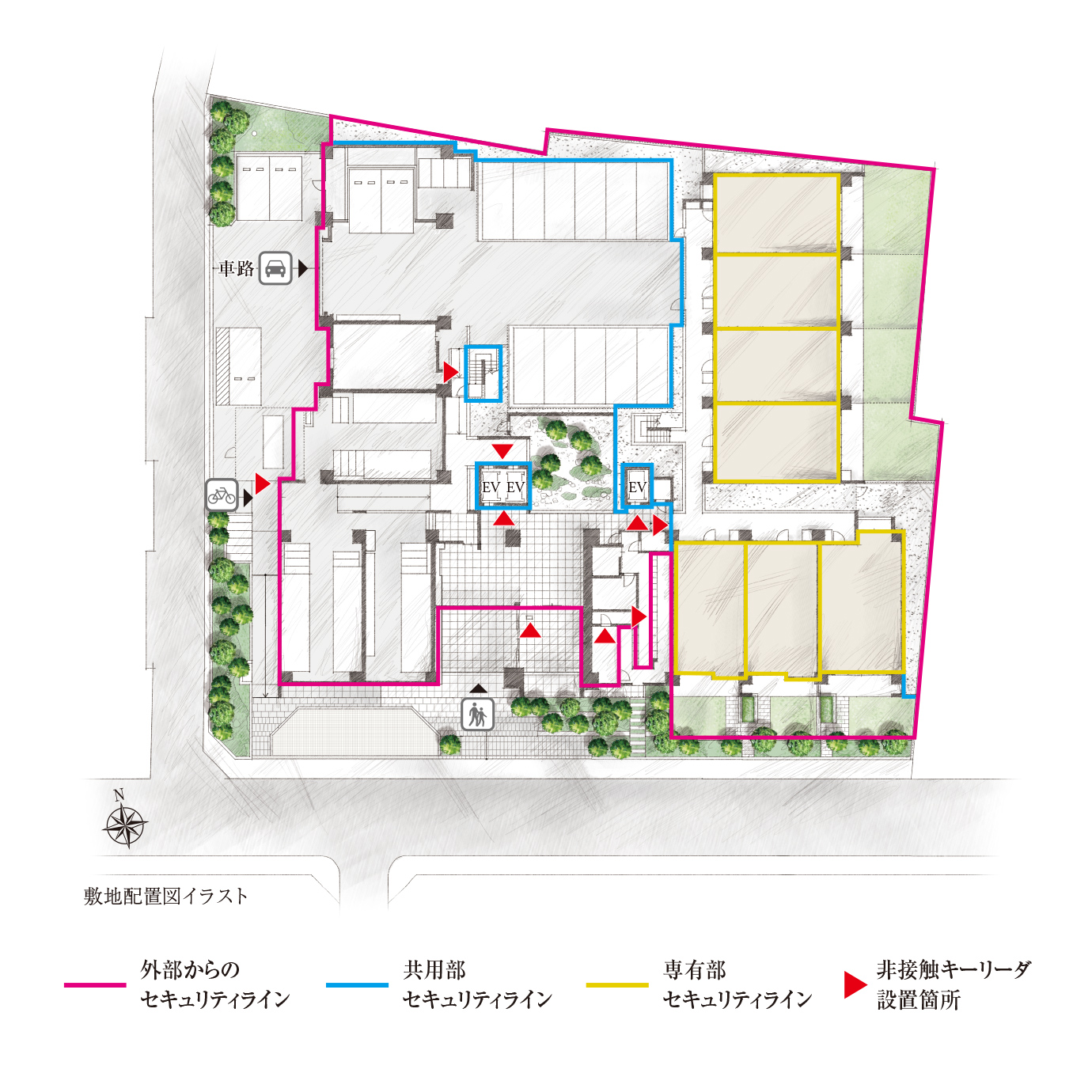 敷地配置図イラスト