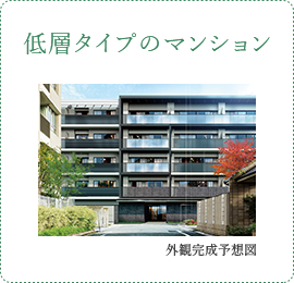 低層タイプのマンション